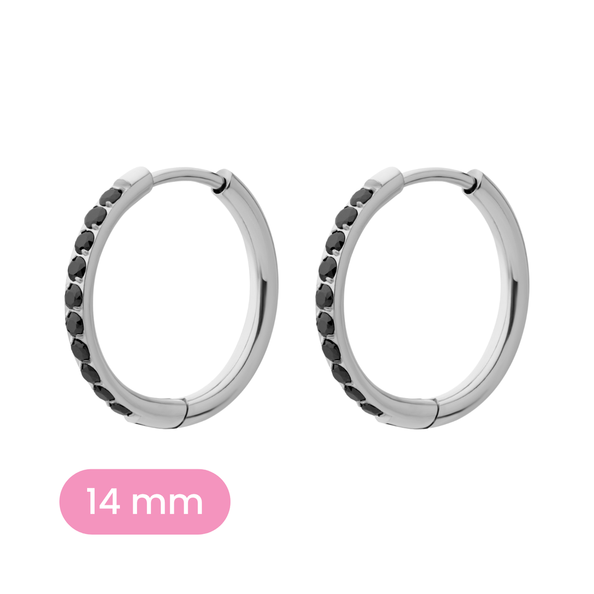 Black Titanium Celestial Hoops