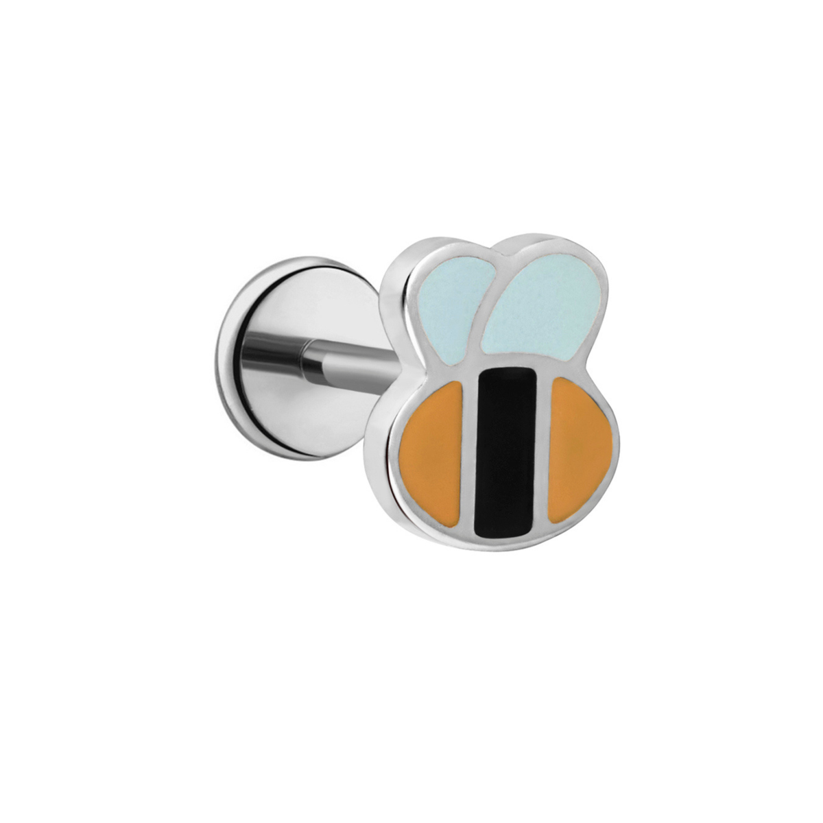 Bumblebee Enamel Flat Back Stud