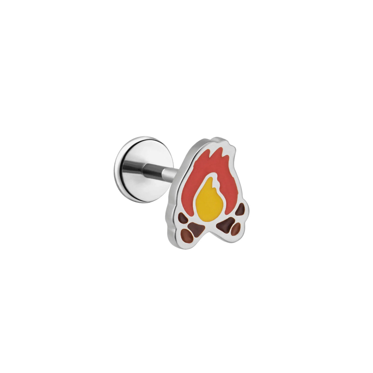 Campfire Enamel Flat Back Stud