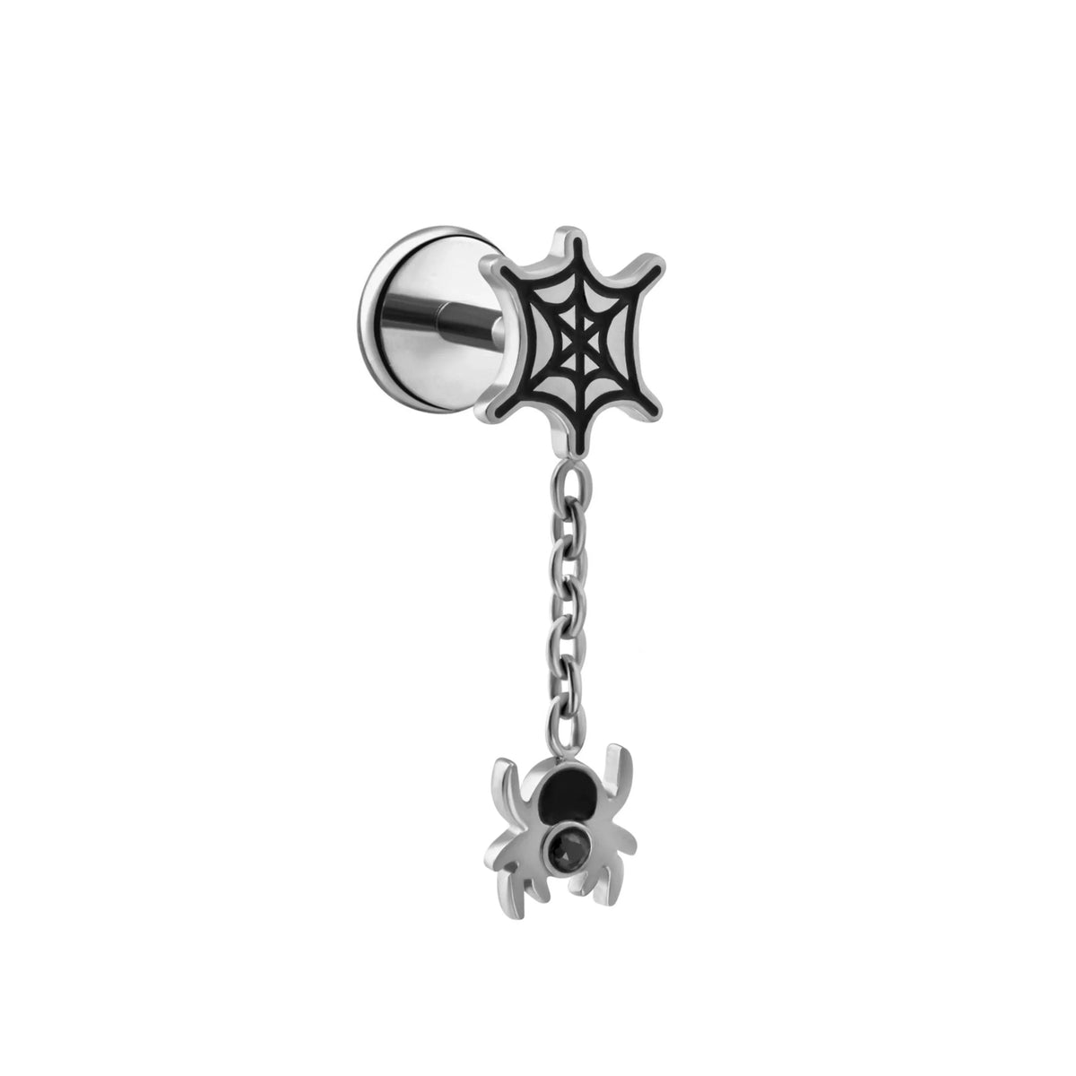 Itsy Bitsy Spider Dangle Flat Back Stud