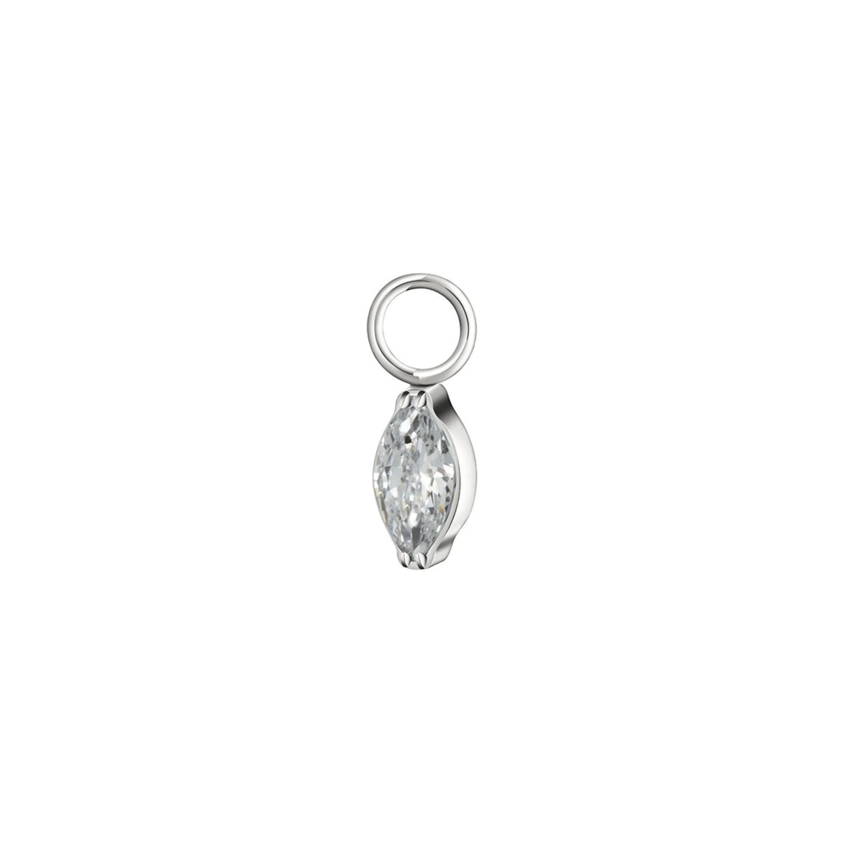 Marquise Zirconia Clicker Hoop Charm