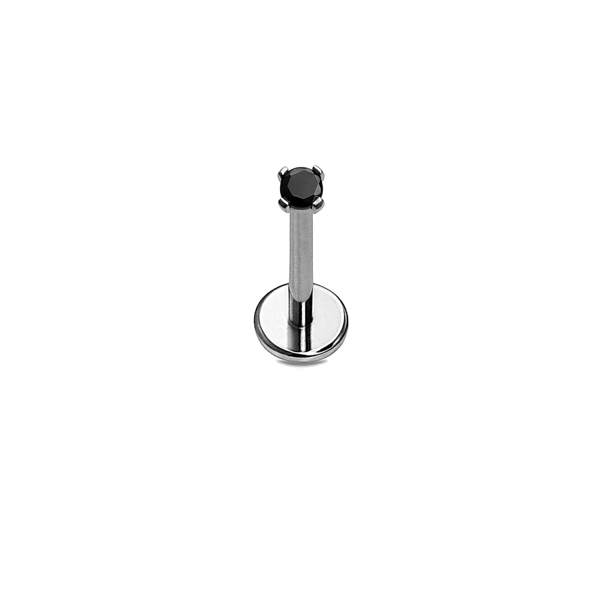 Micro Black Gem Flat Back Stud