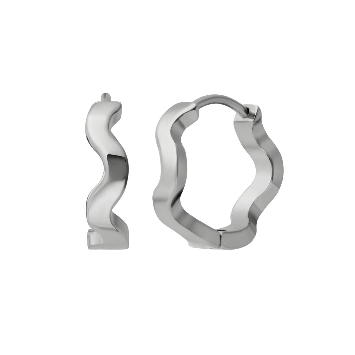 Ripple Titanium Hoops