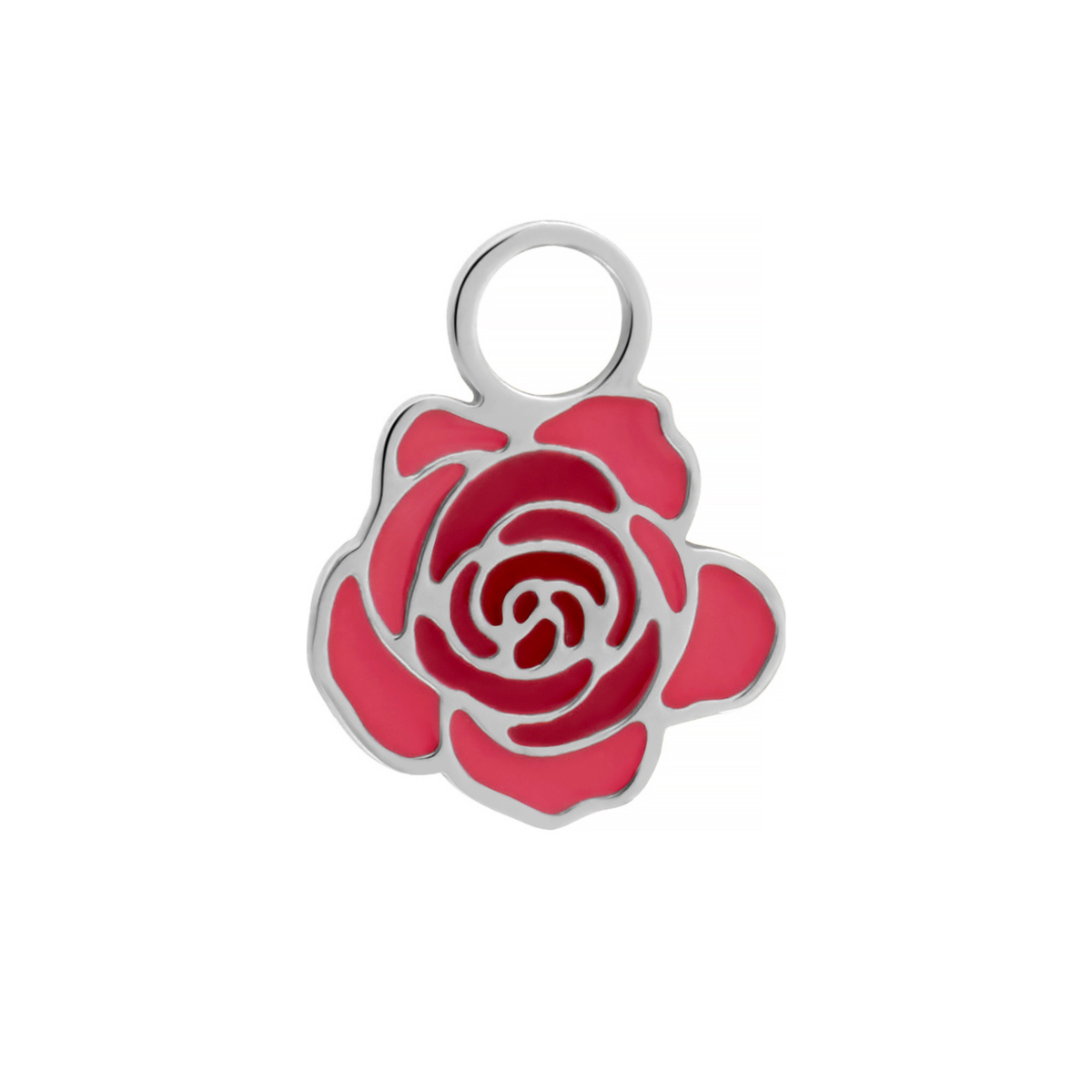Full Bloom Rose Hoop Charm