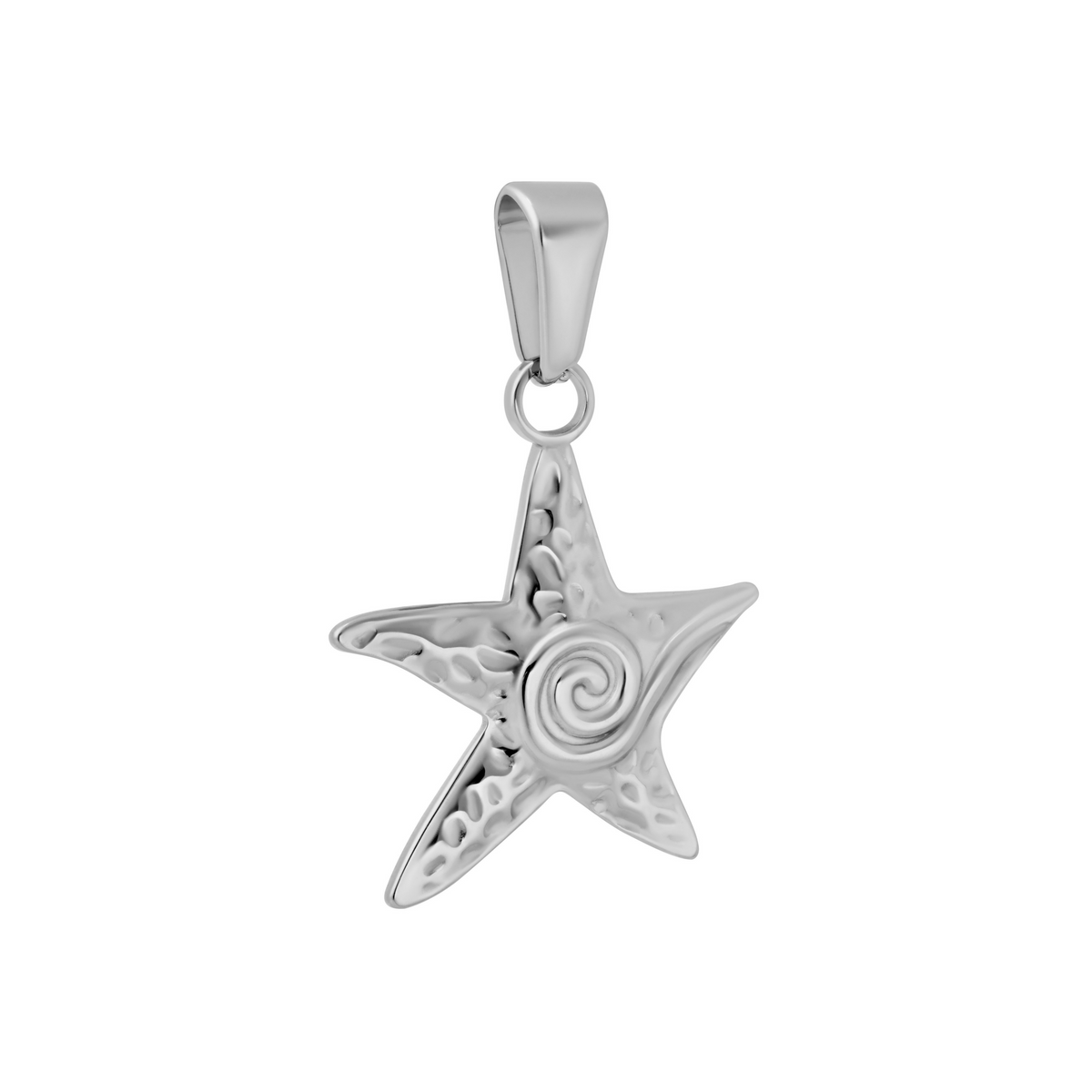 Spiral Starfish Necklace Charm