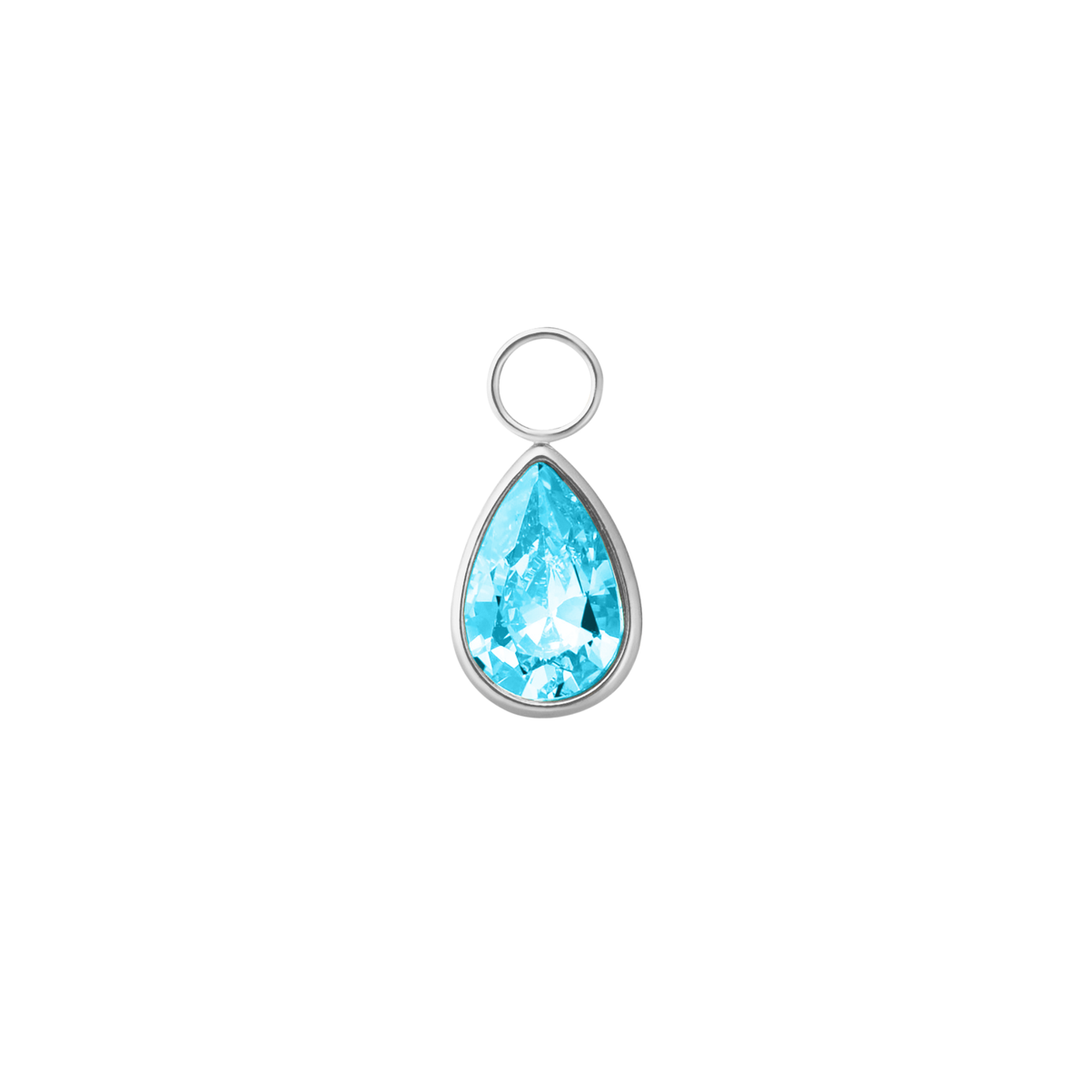 Water Droplet Hoop Charm