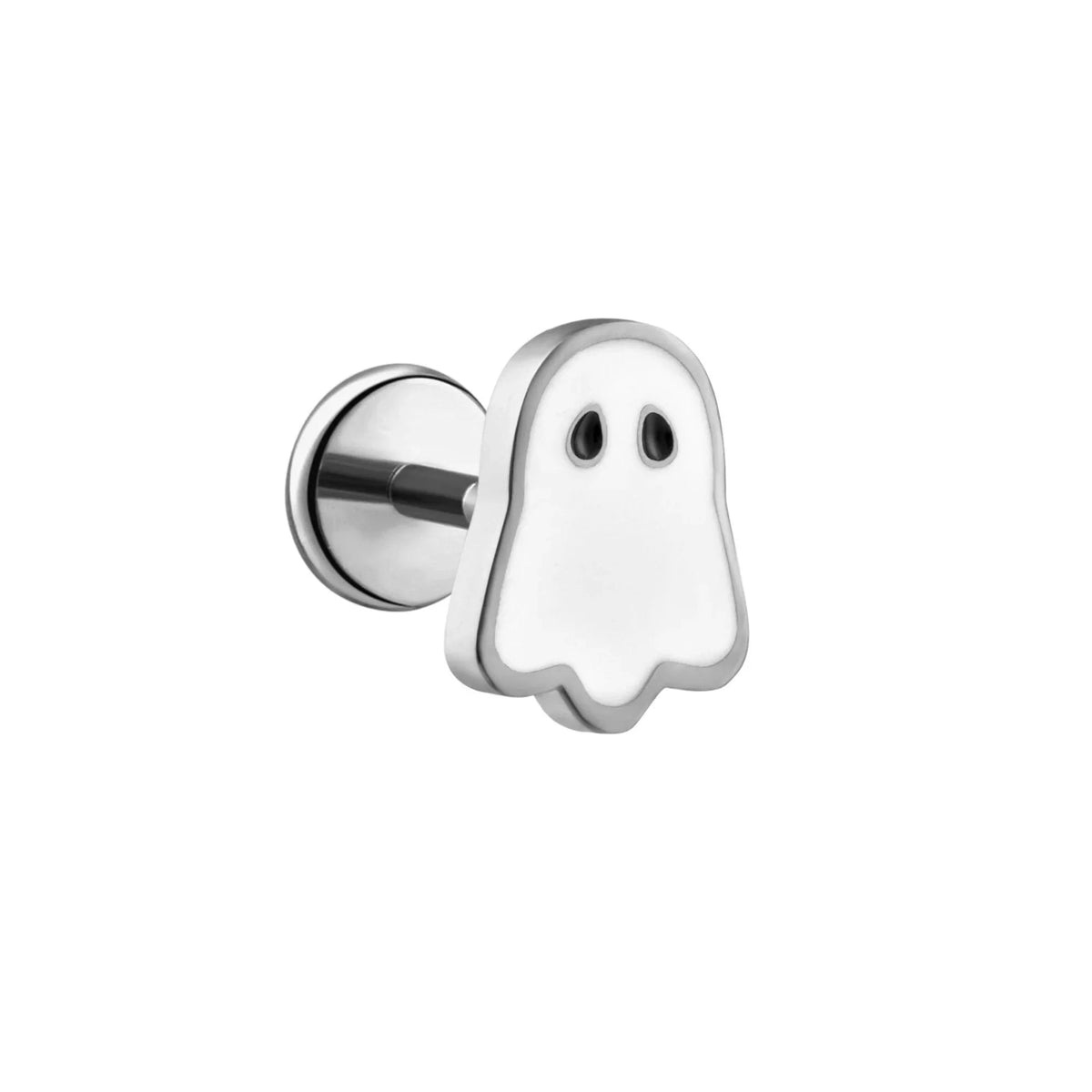 Mini Ghostie Enamel Flat Back Stud