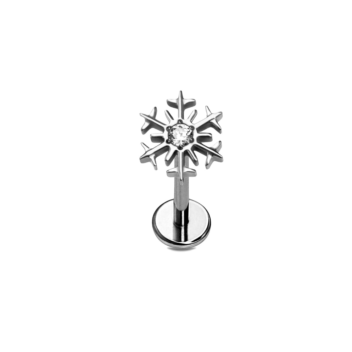 Snowflake Flat Back Stud