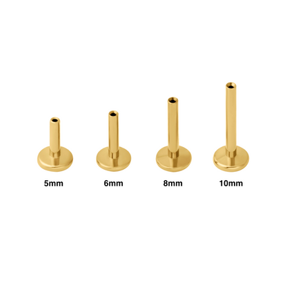 16 Gauge Flat Back Earring Post (Choose a Length)