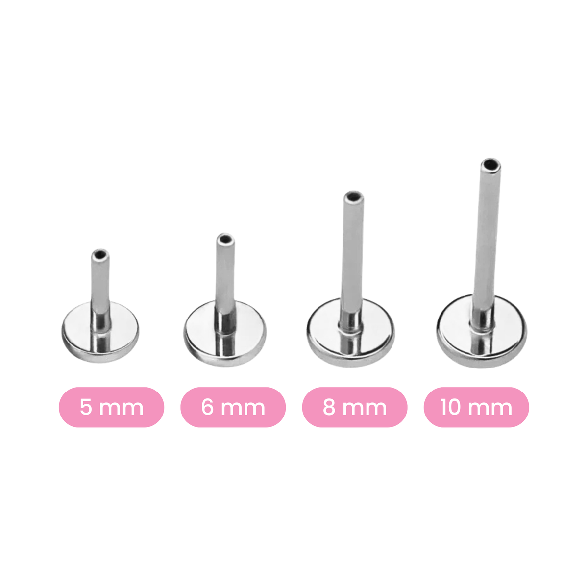 18 Gauge Flat Back Earring Post (Choose a Length)