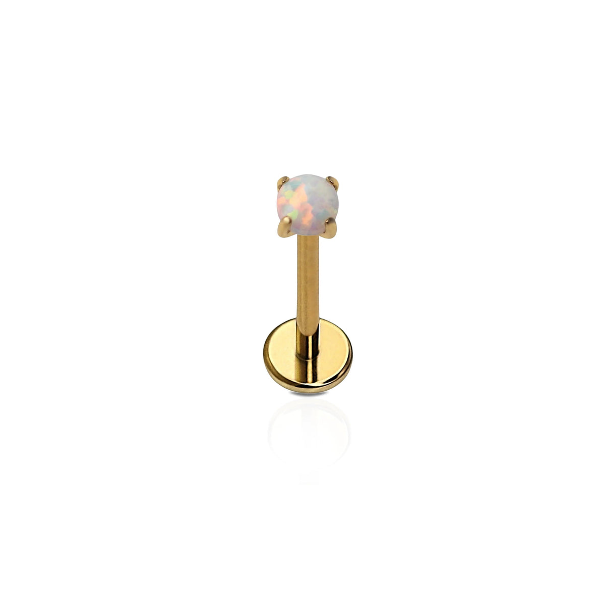 Micro Opal Pronged Flat Back Stud