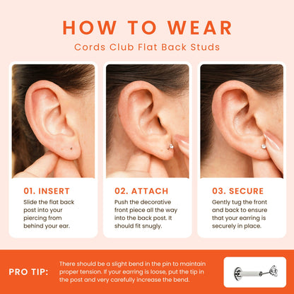 Bar Flat Back Stud