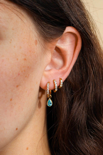 Water Droplet Hoop Charm