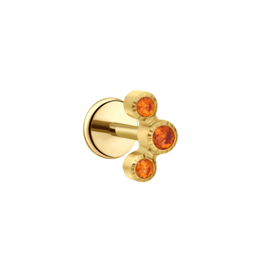 Barnacle Flat Back Stud - Mai Tai