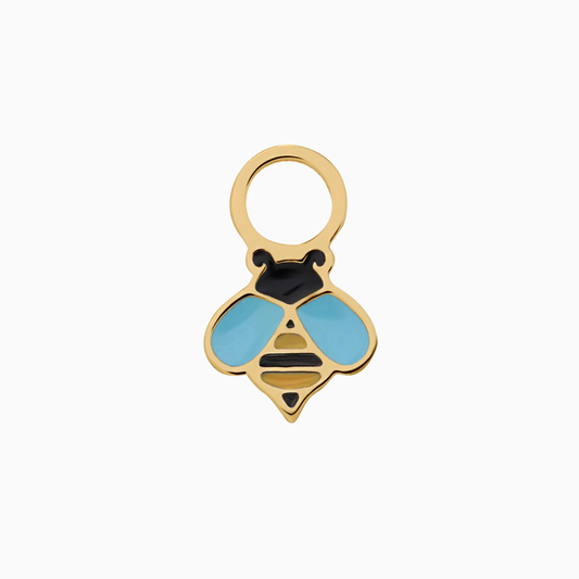 Bee Enamel Hoop Charm