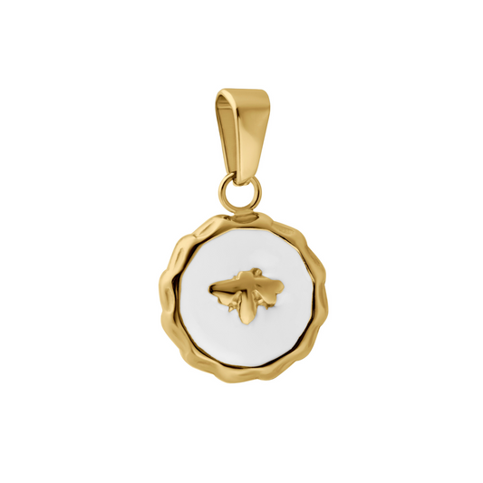 Bee Medallion Necklace Charm