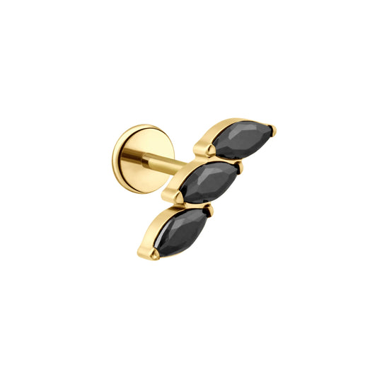 Requiem Climber Flat Back Stud - Onyx
