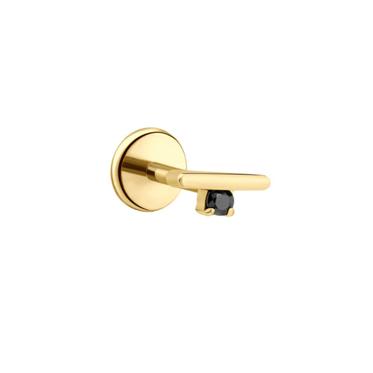 Sigil Flat Back Stud - Onyx