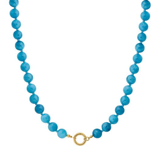 Candy Beaded Charm Necklace - Blue Raspberry