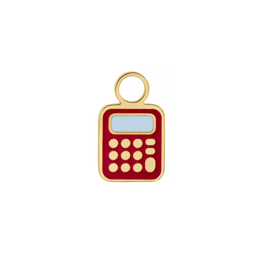 Calculator Enamel Hoop Charm