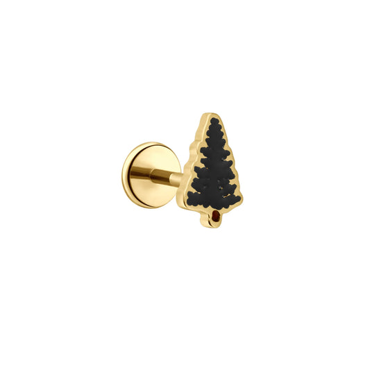 Camp Pine Enamel Flat Back Stud