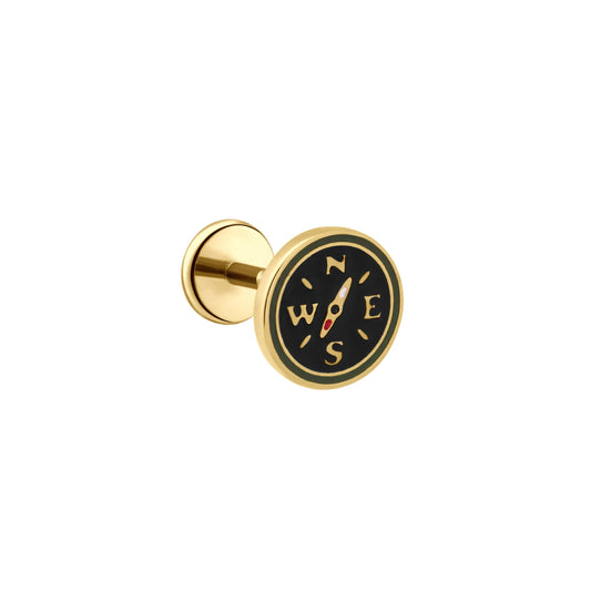 Compass Enamel Flat Back Stud