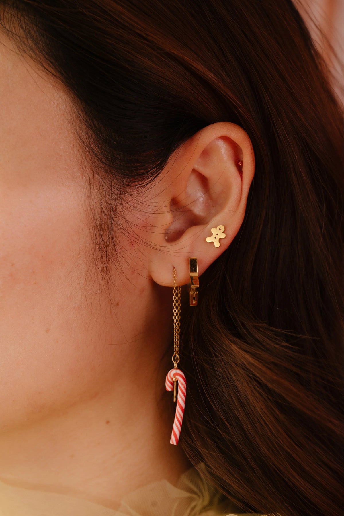 Gingerbread Flat Back Stud