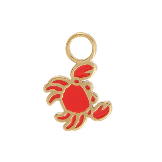 Crab Enamel Charm