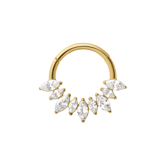 Crystalline Marquise Daith Hoop