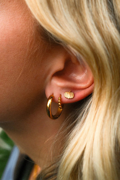 Pumpkin Flat Back Stud