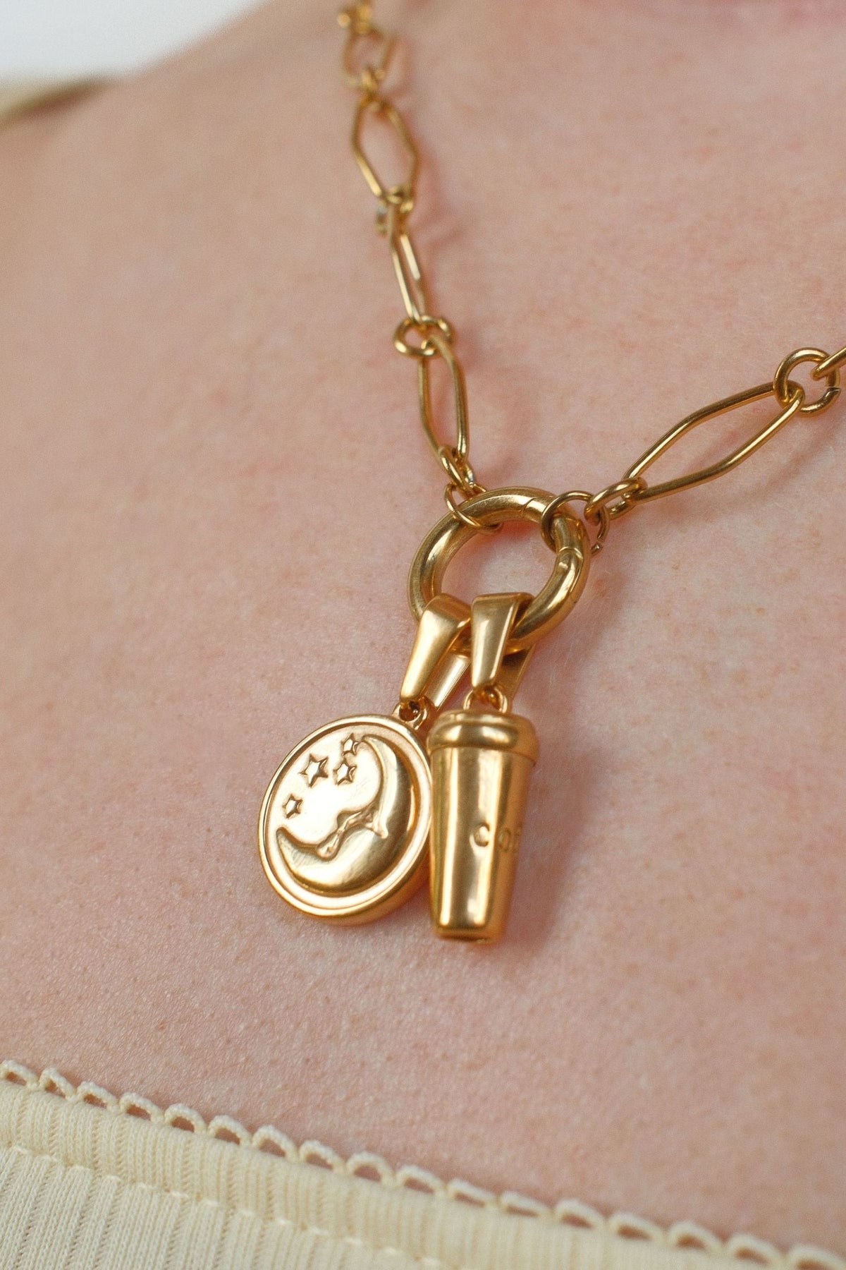 Celestial Coin Necklace Charm