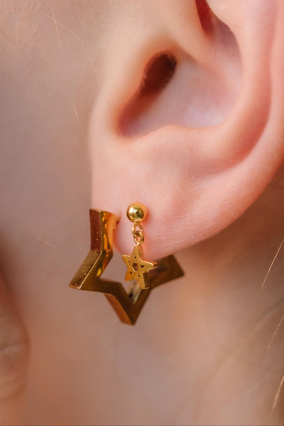 Doodle Star Flat Back Stud