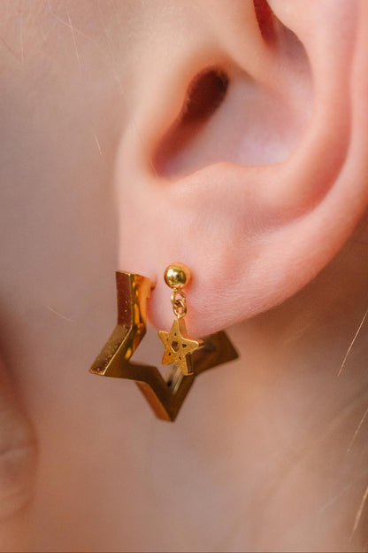 Doodle Star Flat Back Stud