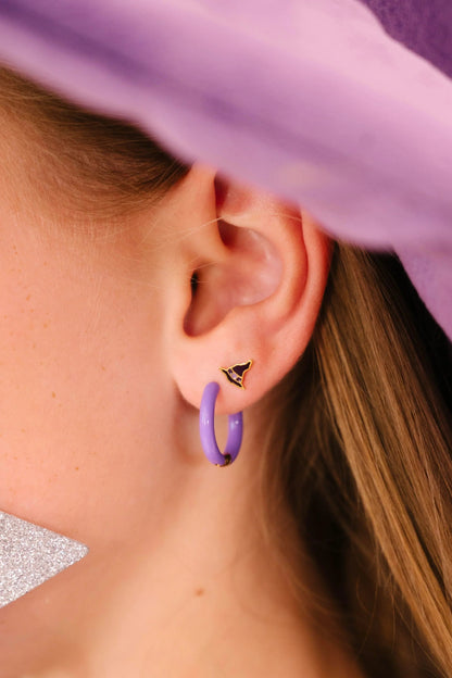 Witchy Hat Enamel Flat Back Stud