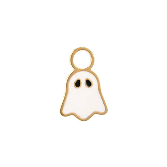Ghostie Enamel Hoop Charm