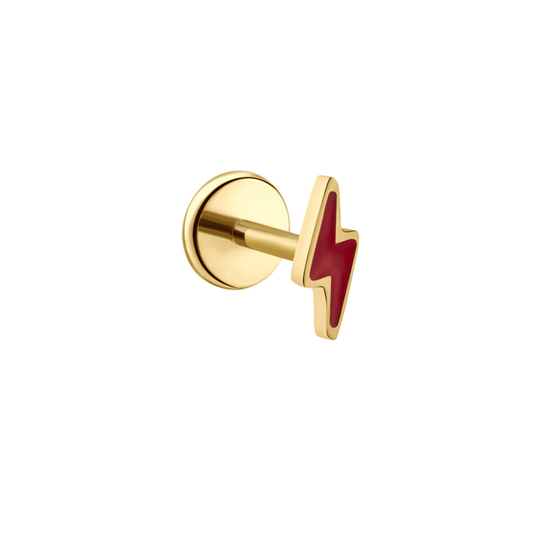 Bolt Flat Back Stud - Cherry Red