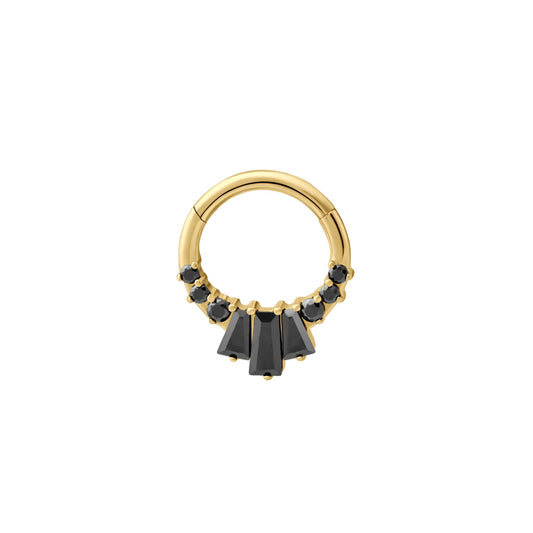 Deco Onyx Daith Hoop