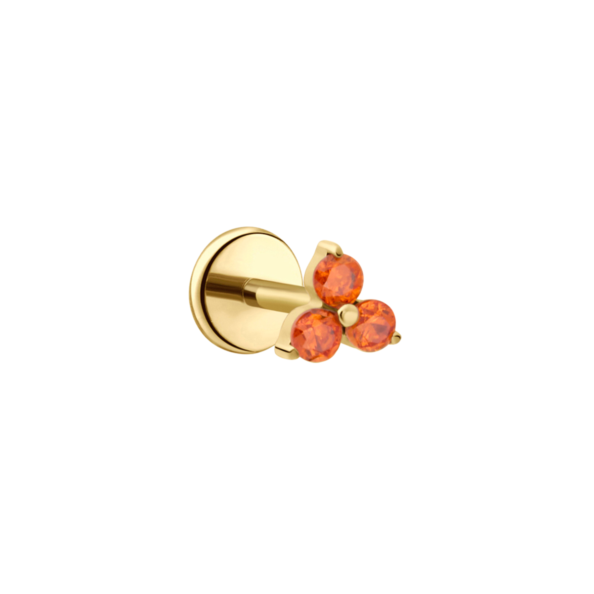 Micro Love Triangle Flat Back Stud - Mai Tai