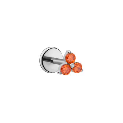 Micro Love Triangle Flat Back Stud - Mai Tai