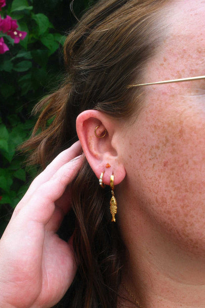 Micro Love Triangle Flat Back Stud - Mai Tai