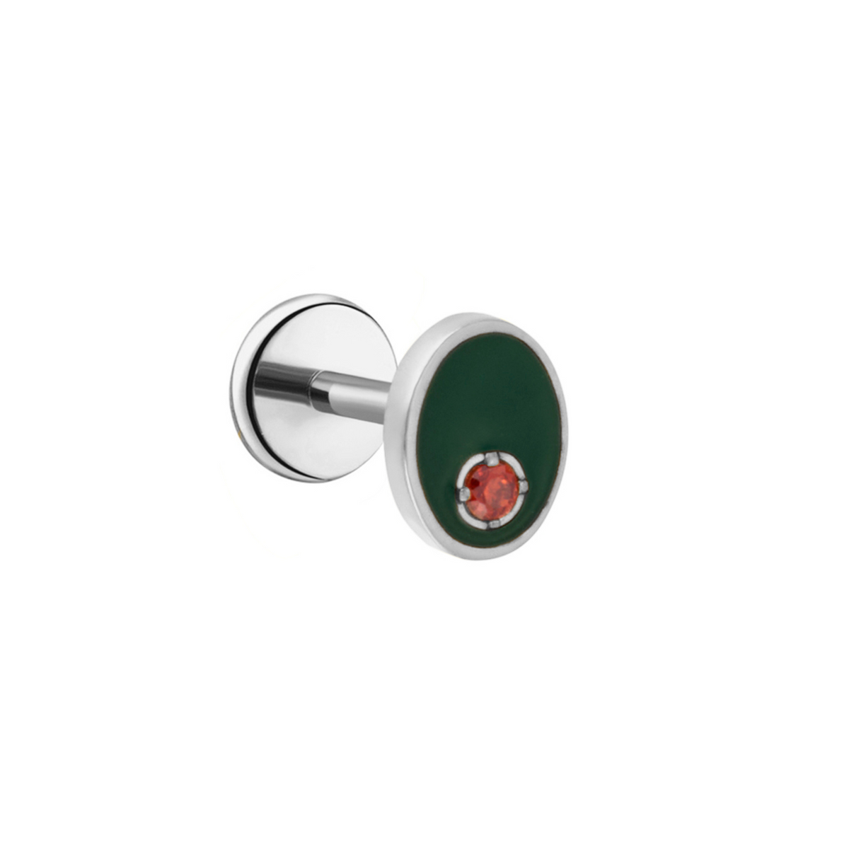 Olive Flat Back Stud