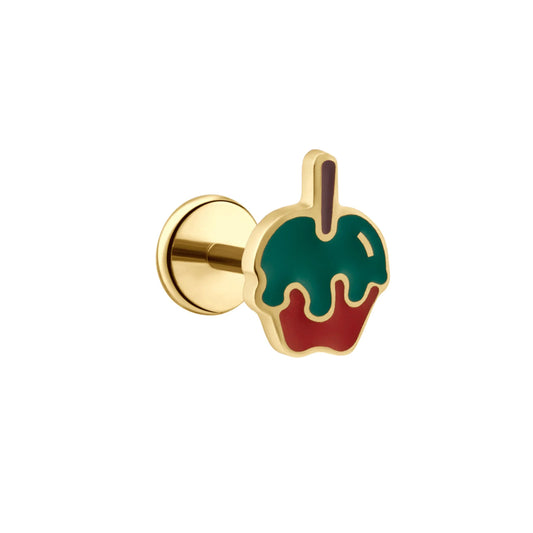 Poison Apple Enamel Flat Back Stud