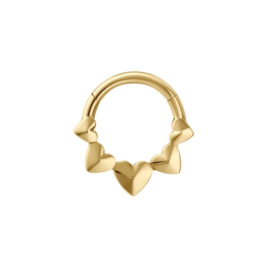 Sculpted Hearts Daith Hoop