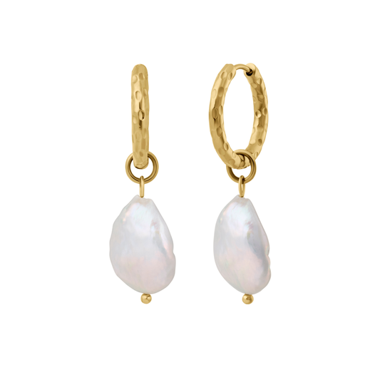 Seafoam Pearl Hoops