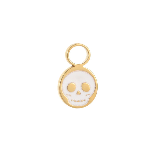Skull Enamel Hoop Charm