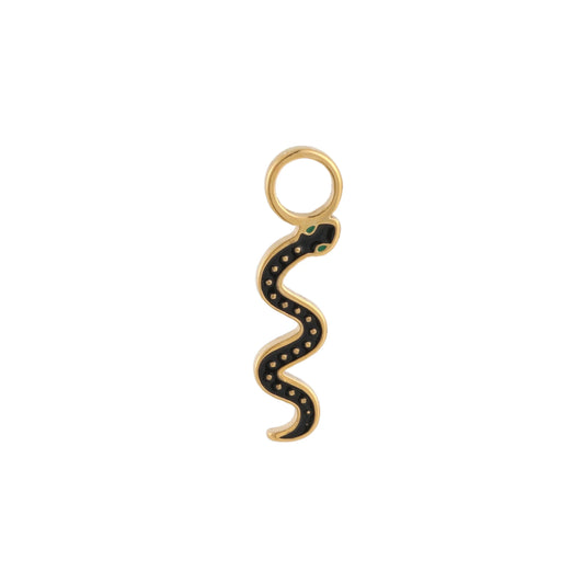 Slithering Snake Enamel Hoop Charm