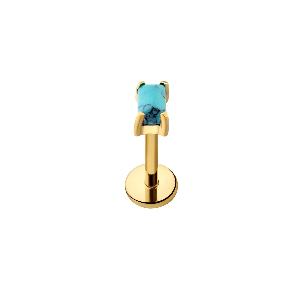 Blue Skies Pronged Baguette Flat Back Stud