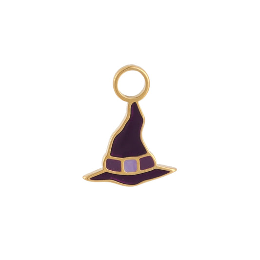 Witchy Hat Enamel Hoop Charm